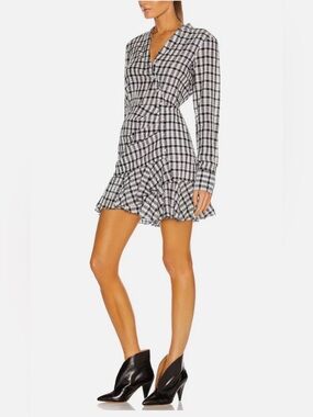 Veronica Beard Dress NWT - “Sherry”  Plaid Ruffle-Hem Mini